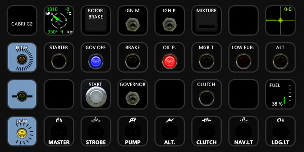 Guimbal Cabri G2 StreamDeck XL Profile - for Microsoft Flight Simulator
