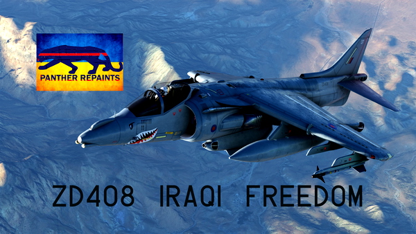 Harrier GR9 ZD408 Royal Air Force, Iraqi Freedom. - for Microsoft Flight Simulator