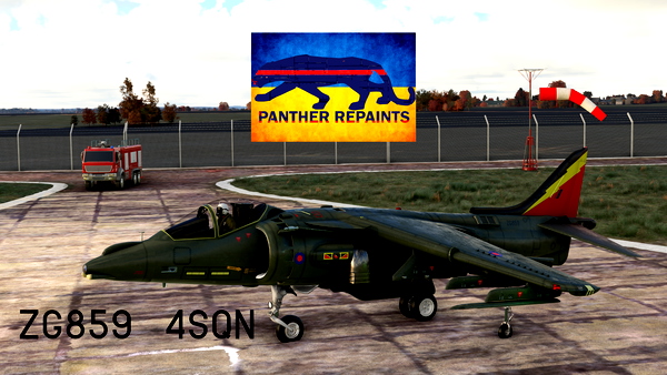 Harrier GR9 ZG859 Royal Air Force, 4 Sqn. - for Microsoft Flight Simulator
