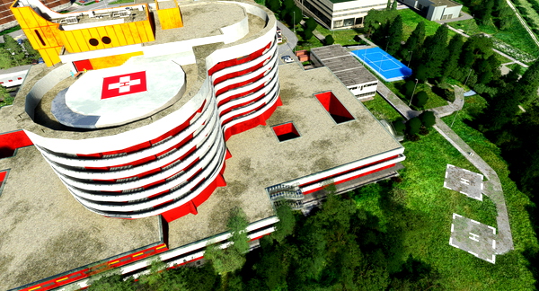Helipads LSHS - Spital Sitten / Hôpital de Sion - for Microsoft Flight Simulator