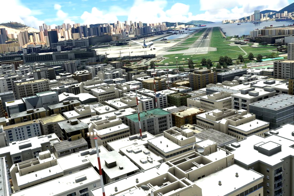 (VHHX)Hong Kong Kai Tak city - for Microsoft Flight Simulator
