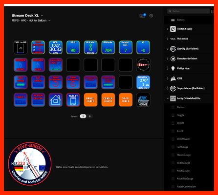 HPG Hot Air Balloon Profile for Stream Deck XL (Lorby AAO) - V 0.1 - for Microsoft Flight Simulator