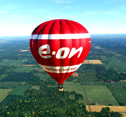 HPG Hot Air Balloon Repaint Livery: e·on - for Microsoft Flight Simulator