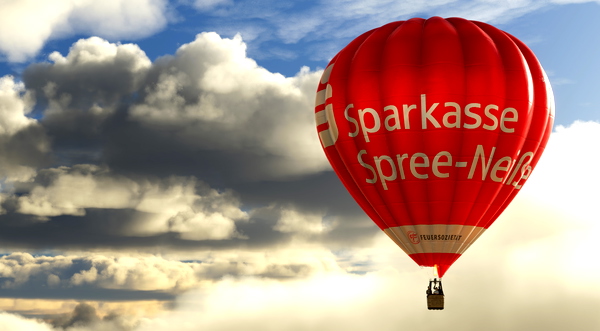 HPG Hot Air Balloon Repaint Livery: Sparkasse Spree-Neiße - for Microsoft Flight Simulator