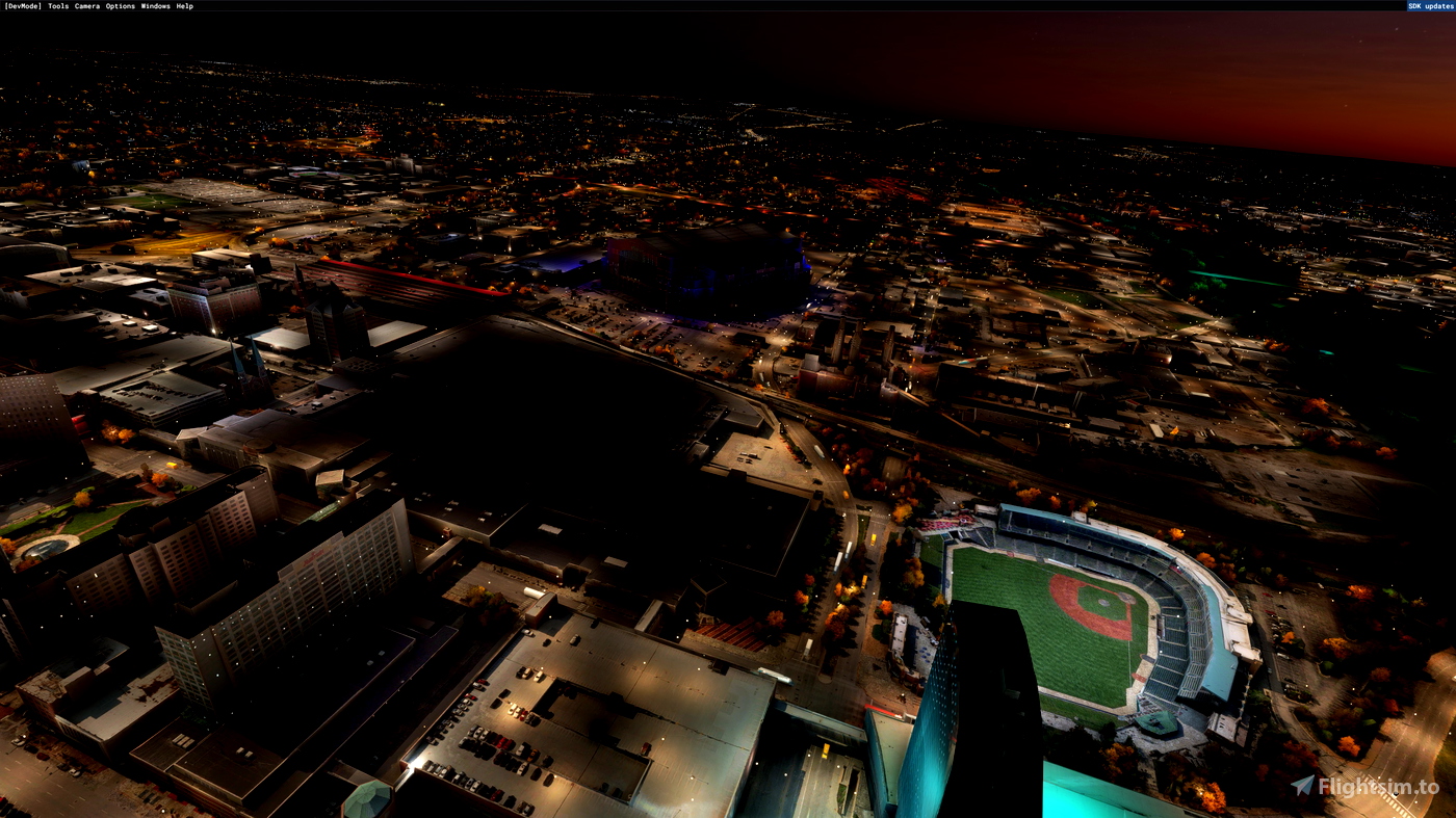 Indianapolis, IN Area Night Lights and Indianapolis Motor Speedway