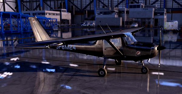 JPLogistics Cessna 152 Bare Metal 24 skin - for Microsoft Flight Simulator