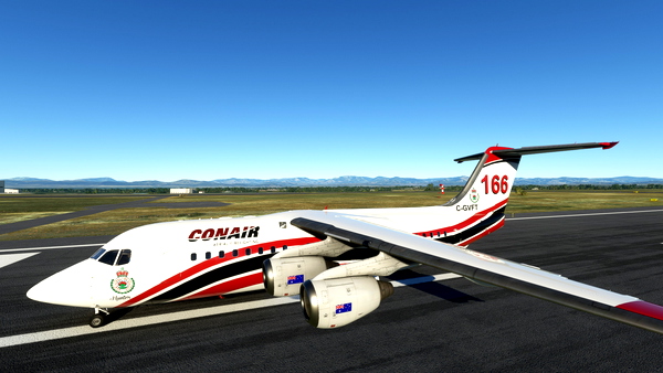 JustFlight BAe-146 - 200 Conair Tanker 166 NSW Rural Fire Service - for Microsoft Flight Simulator