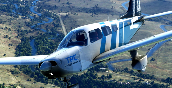JustFlight PA28 Warrior II - TPC Flight School livery - for Microsoft Flight Simulator