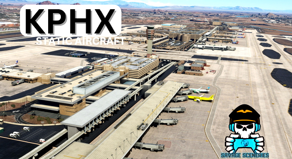 KPHX Static Aircraft - for Microsoft Flight Simulator