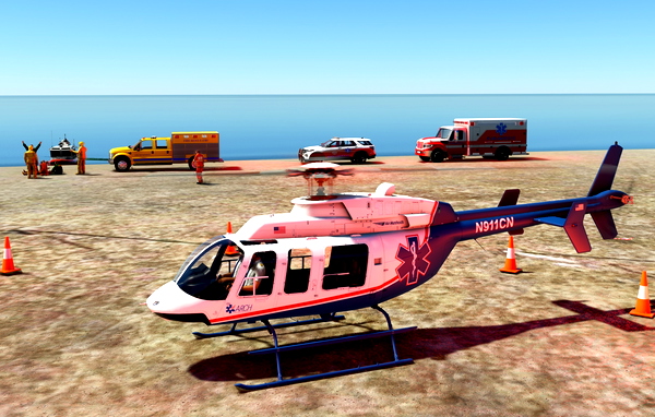 LA County Beach Drowning Victim Medevac LZ - for Microsoft Flight Simulator