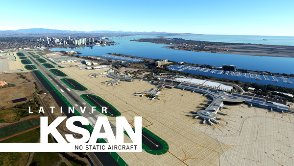 LatinVFR KSAN San Diego - No Static Aircraft - for Microsoft Flight Simulator