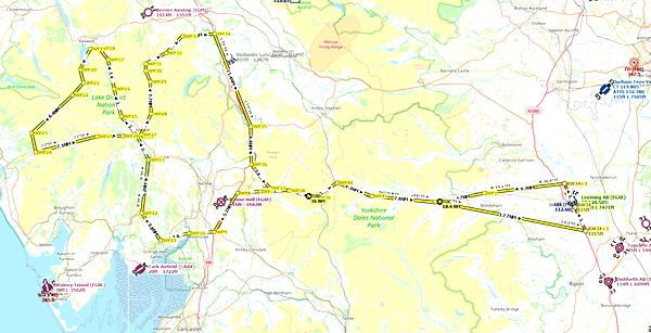 LFA17 RAF Hawk T.1 Low Level Sortie - Leeming, Sedbergh, Thirlmere, Wast Water and Ullswater - for Microsoft Flight Simulator