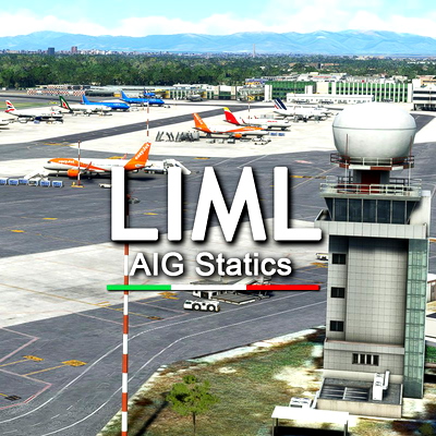 LIML Milan Enhanced (AIG static aircrafts) - for Microsoft Flight Simulator
