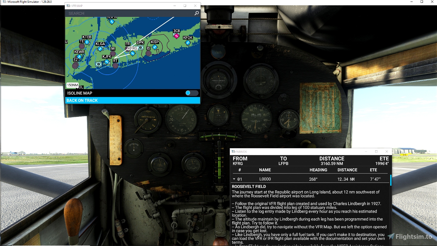 Lindbergh - Spirit of St-Louis (FsxRwt) for Microsoft Flight Simulator