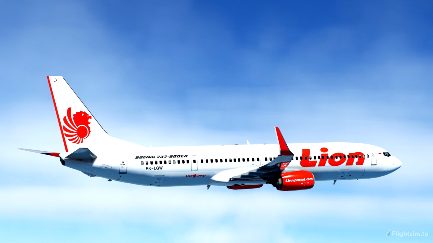 Lion Air (lionparcel.com engine decals) / PK-LGW for Microsoft Flight ...