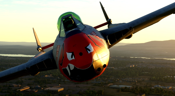 Livery Repaint for Swissmilsim DE HAVILLAND VAMPIRE DH-100: Canadian - for Microsoft Flight Simulator