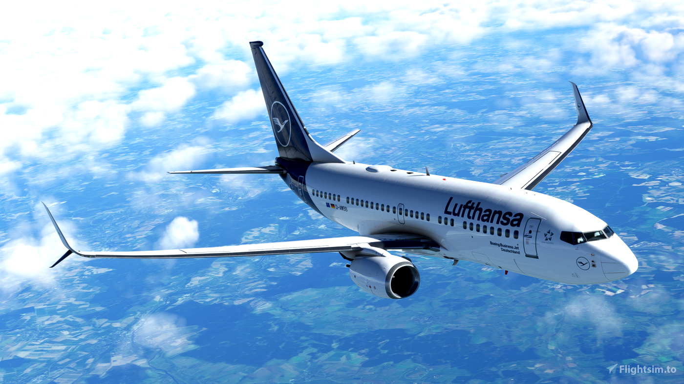 Lufthansa Private Jet 737-BBJ1 D-AWBB Deutschland for Microsoft Flight  Simulator