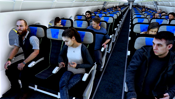 LVFR A321neo Aer Lingus custom cabin for the default livery - for Microsoft Flight Simulator