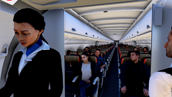 LVFR A321neo American Airlines custom cabin for the default livery - for Microsoft Flight Simulator