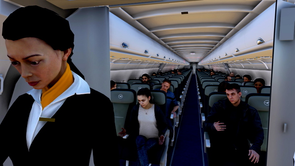 LVFR A321neo Lufthansa custom cabin for the default DLH livery - for Microsoft Flight Simulator
