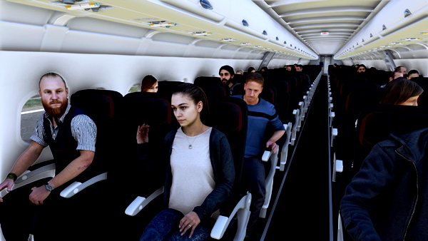 LVFR A321neo Turkish Airlines custom cabin for the default livery - for Microsoft Flight Simulator