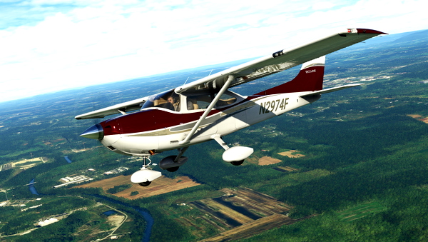 Maroon Gold Livery for Carenado C182T Skylane - for Microsoft Flight Simulator