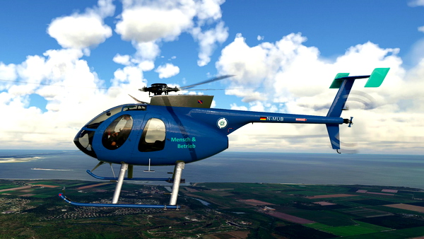 Mensch & Betrieb - COWANSIM 500E Helicopter - Liverie - for Microsoft Flight Simulator
