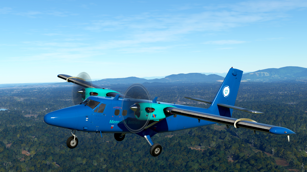 Mensch & Betrieb - Aerosoft DH6 300 Passenger (PAX) Twin Otter - Liverie with dark Cockpit Panel - for Microsoft Flight Simulator