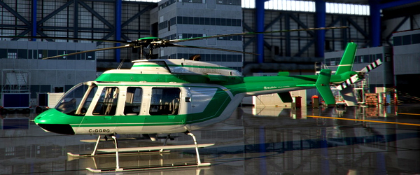 Bell 407 Helicopter - Official Buffalo Airways Virtual Substitute for the Bell 206B - C-GGRG - for Microsoft Flight Simulator