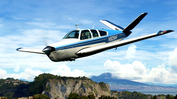 Microsoft/Carenado Beechcraft V35B Bonanza - Livery Blue N929AF - for Microsoft Flight Simulator
