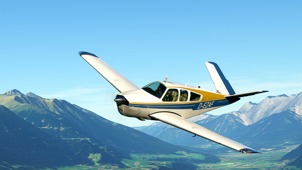 Microsoft/Carenado Beechcraft V35B Bonanza - Livery D-EZAF Blue and Orange - for Microsoft Flight Simulator