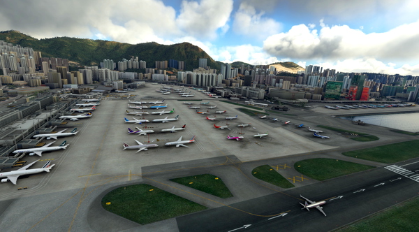 microsoft SU11 VHHX static aicrafts using AIG models - for Microsoft Flight Simulator