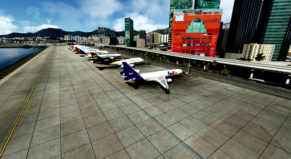 microsoft SU11 VHHX static aicrafts using FSLTL models - for Microsoft Flight Simulator