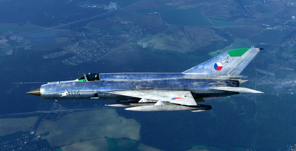 MIG-21 Czechoslovak Air Force #1114 - for Microsoft Flight Simulator
