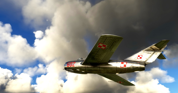 MIG-15 Polish Air Force #602 SP-MIG - for Microsoft Flight Simulator