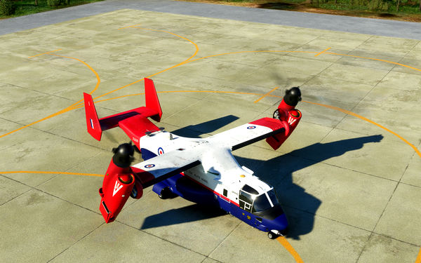 Miltech MV-22B UK Empire Test Pilots School (Fictional) - for Microsoft Flight Simulator