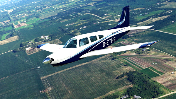 Modern Blue Livery for Carenado Piper Arrow III - for Microsoft Flight Simulator