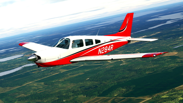 Modern Red Livery for Carenado Piper Arrow III - for Microsoft Flight Simulator