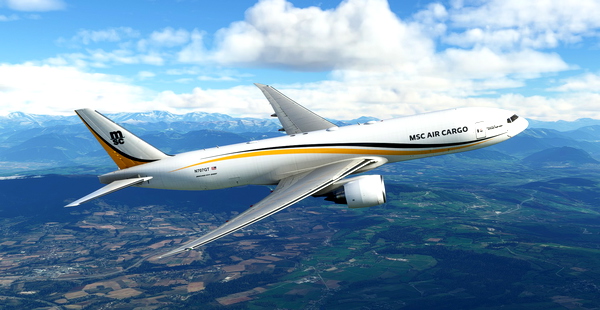 MSC Air Cargo "N707GT" CaptainSim 777-200F - for Microsoft Flight Simulator