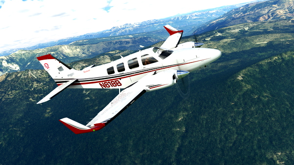 N618B for Black Square Analog Baron - for Microsoft Flight Simulator