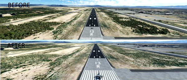 Naval Air Station Fallon Nevada vegetation and water. - for Microsoft Flight Simulator