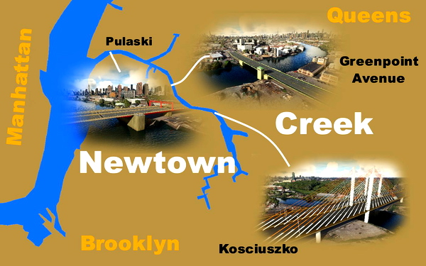 Newtown Creek Bridges, NYC, USA - for Microsoft Flight Simulator