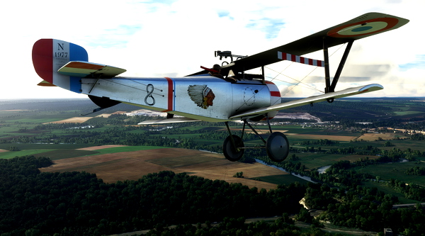 Nieuport 17 G-BWMJ Lafayette Sqn #8 - for Microsoft Flight Simulator
