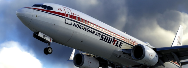 NORWEGIAN AIR SHUTTLE LN-BBC - Fokker 50 Livery - Fictional 8K - for Microsoft Flight Simulator