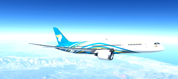 Oman Air Boeing 787-8 repaint A4O-SB - for Microsoft Flight Simulator