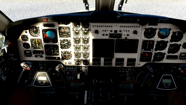 Black square Original white panel For analog king air - for Microsoft Flight Simulator