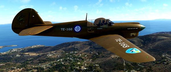 P-40N Kythira brown - for Microsoft Flight Simulator