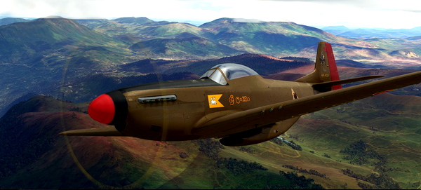 P-51D Kandy Ceylan brown & red - for Microsoft Flight Simulator