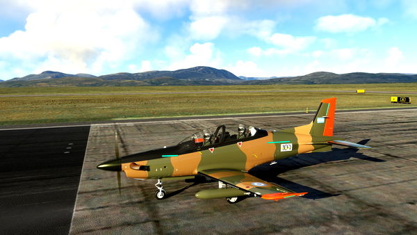 PC21 IRIS Pilatus of the Argentine Air Force, TUCANO version - for Microsoft Flight Simulator
