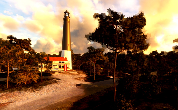 Pensacola Lighthouse, Florida, with rotating beacon and keepers' house - for Microsoft Flight Simulator
